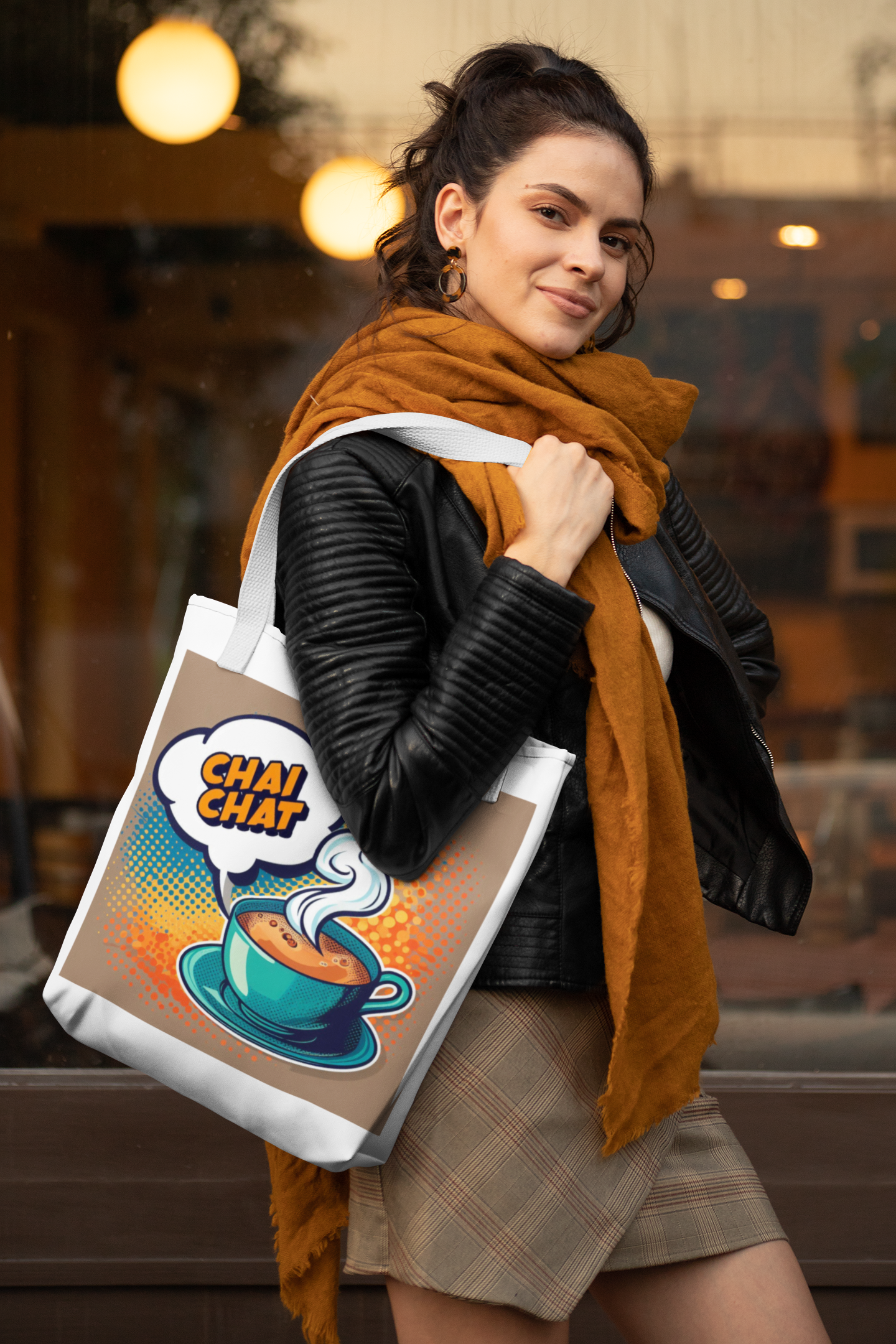 Chai Chat Canvas Tote Bag - Perfect for Tea Lovers
