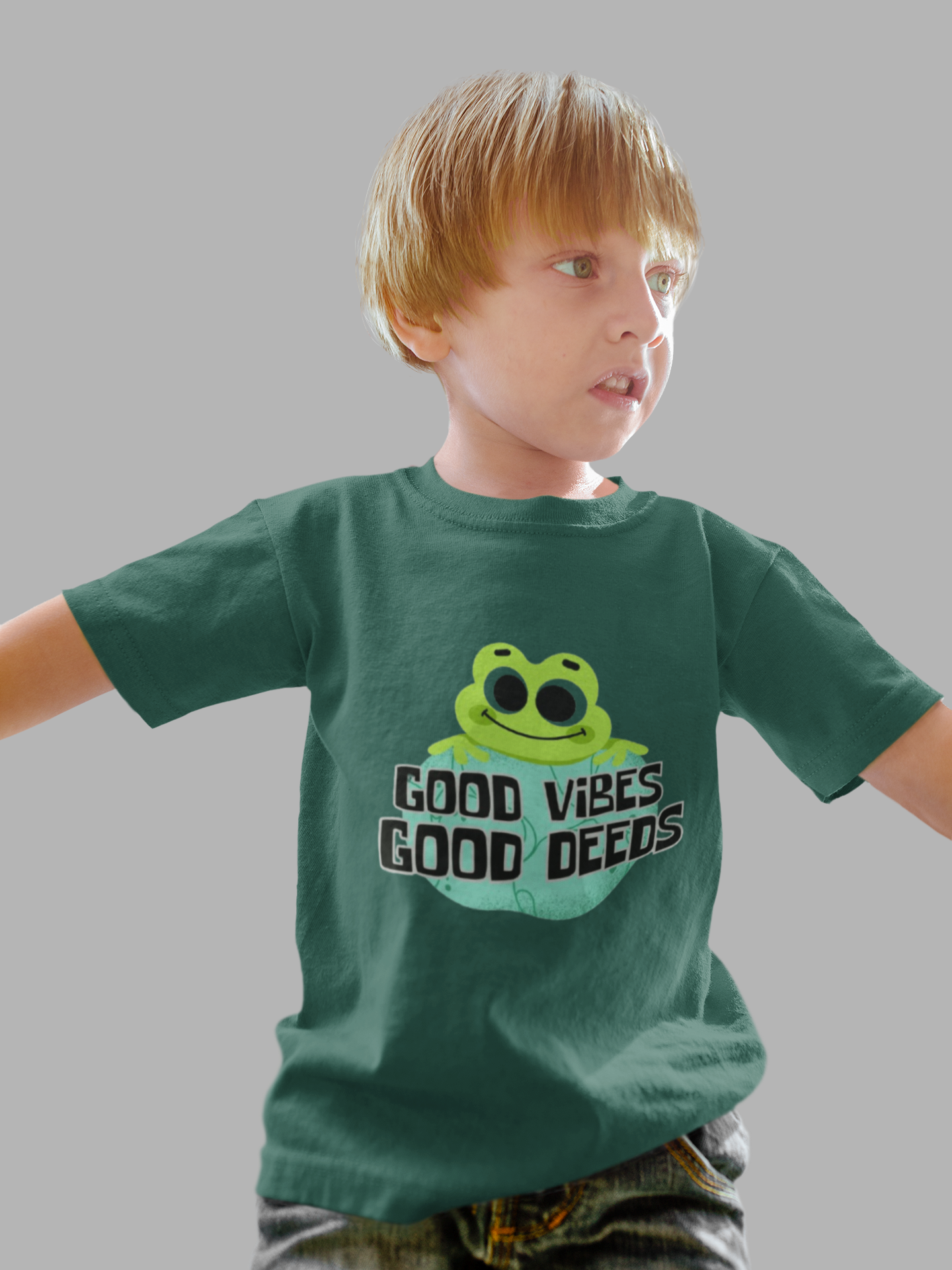 Good Vibes & Good Deeds Toddler Tee - Fun and Positive Short Sleeve Shirt
