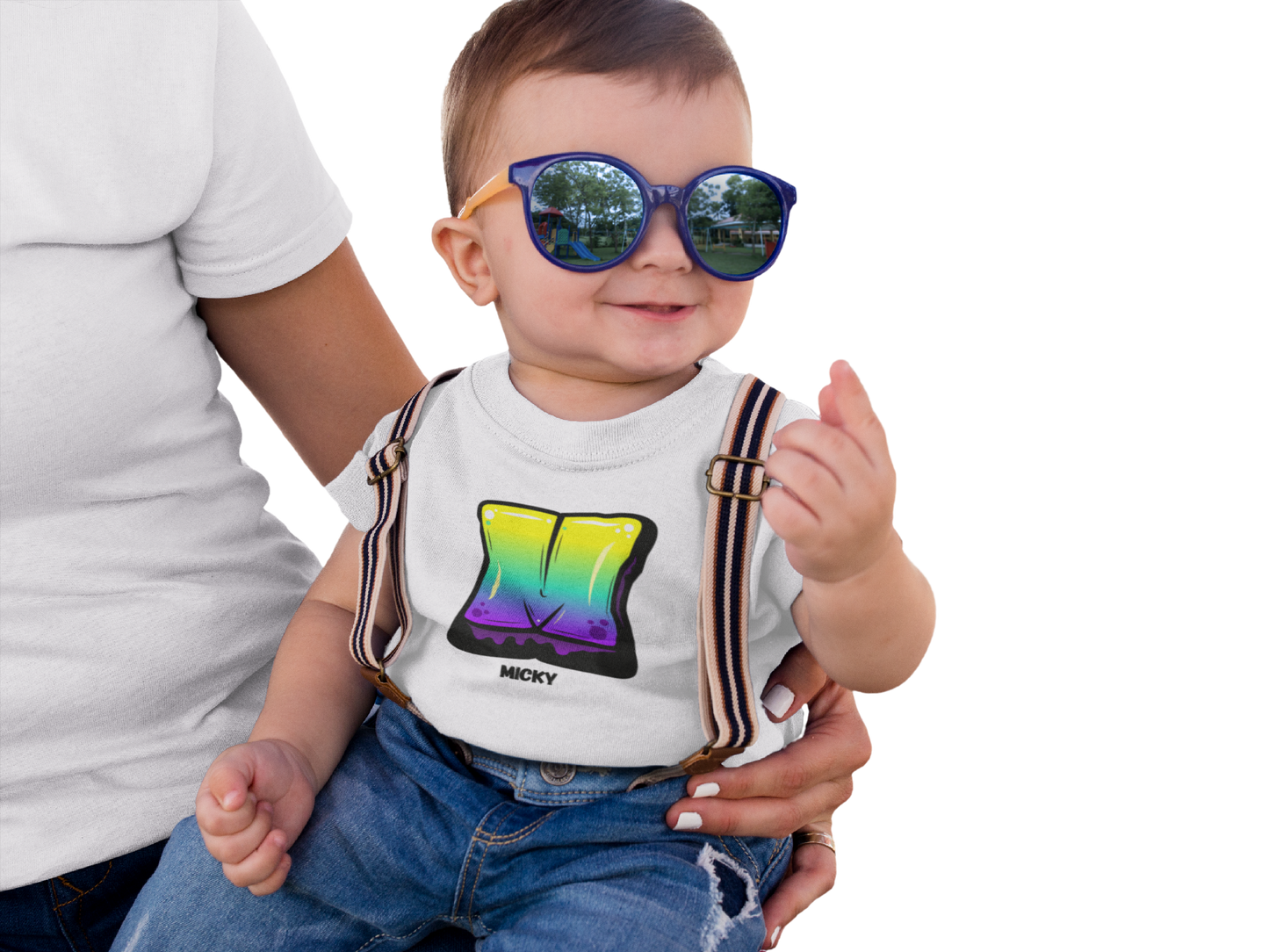 Personalised Toddler Tee Shirt with Name - Custom Fine Jersey Tee for Kids
