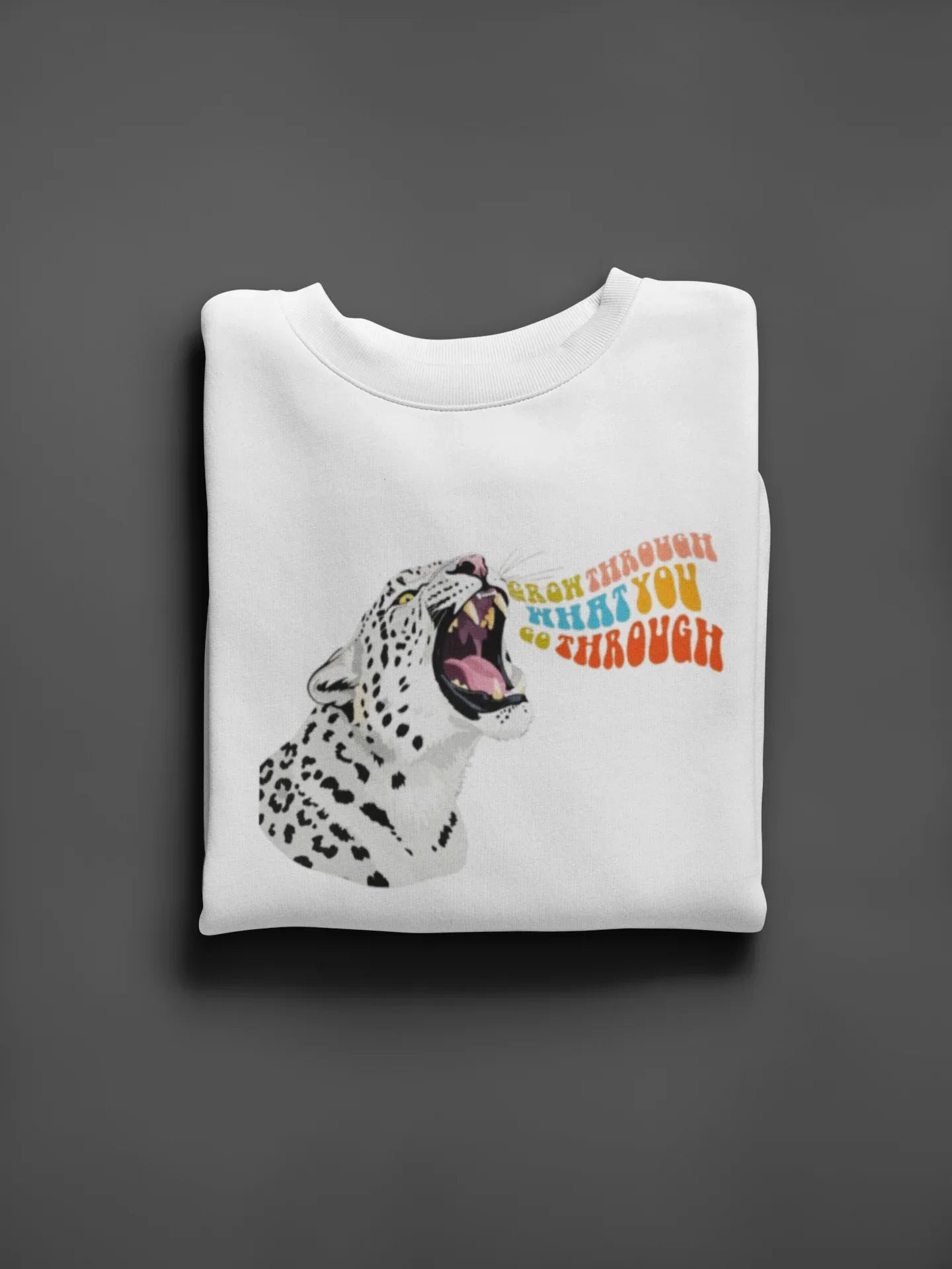 Grow Through What You Go Through Sweatshirt – Tiger, Leopard or Crocodile Design - Alley Crafters