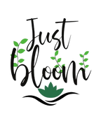 “Just Bloom” floral graphic print on crewneck sweatshirt