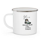 Coffee Tastes Better Outside Enamel Camping Mug | Outdoor Hiking & Camper Gift - AlleyCrafters