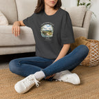 Our Happy Place Scenic T‑Shirt — Personalized Town Landscape Tee
