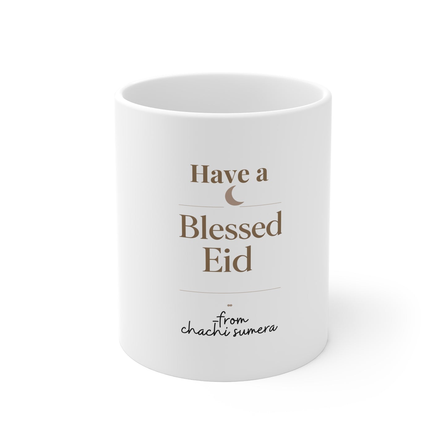 Personalised Blessed Eid Mug — Custom Name Minimalist Eid Gift