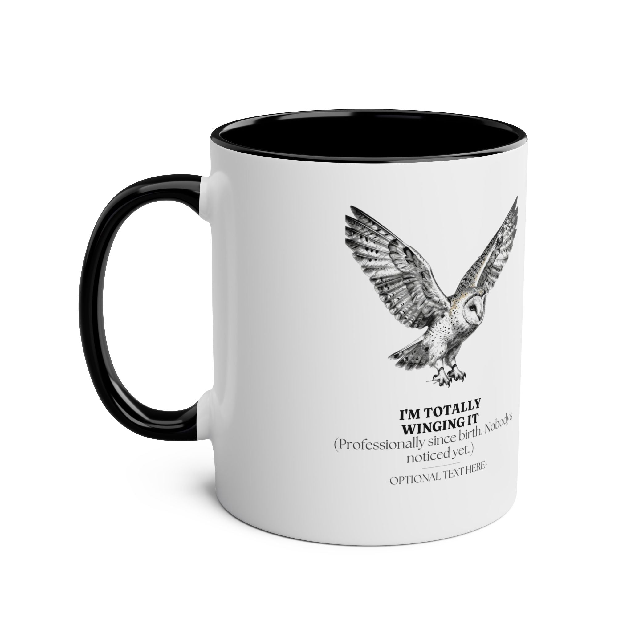 I'm Totally Winging It Mug | Funny Owl Coffee Cup | Sarcastic Gift for Her - AlleyCrafters