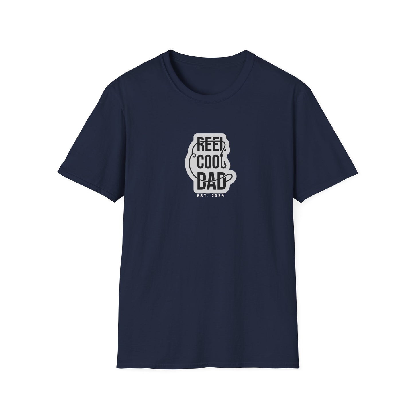 Reel, Cool, Dad Coffee Mug Graphic T-Shirt — Funny Dad Tee