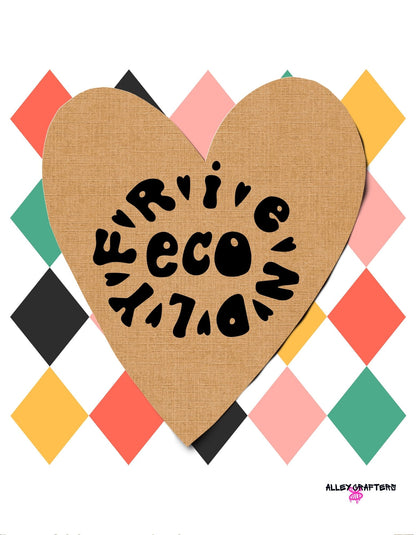 Eco Friendly Heart Print