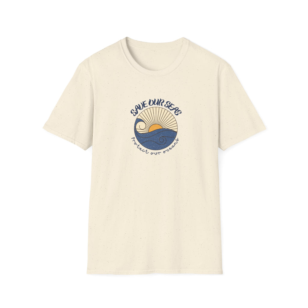 Save Our Seas T-Shirt | Retro Wave Ocean Conservation Tee UK - AlleyCrafters