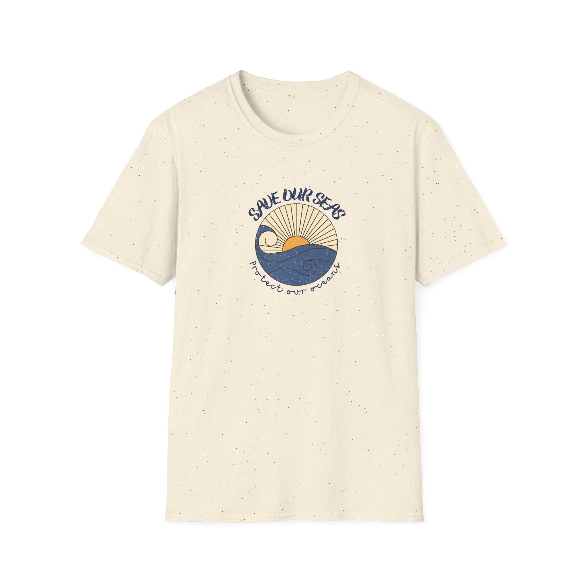 Save Our Seas T-Shirt | Retro Wave Ocean Conservation Tee UK - AlleyCrafters