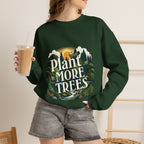 Forest green crewneck sweatshirt with tree and forest graphic on front