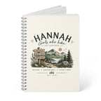 Personalised Girls Who Hike A5 Wirobound Notebook — Nature Adventure Journal