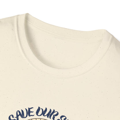 Save Our Seas T-Shirt | Retro Wave Ocean Conservation Tee UK