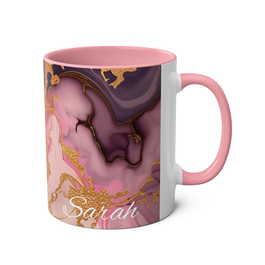 Personalised Name Marble ink Coffee Mugs! 11oz