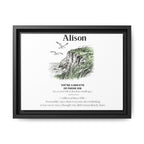Personalised Coastal Name Art Framed Canvas Print with Quote - AlleyCrafters