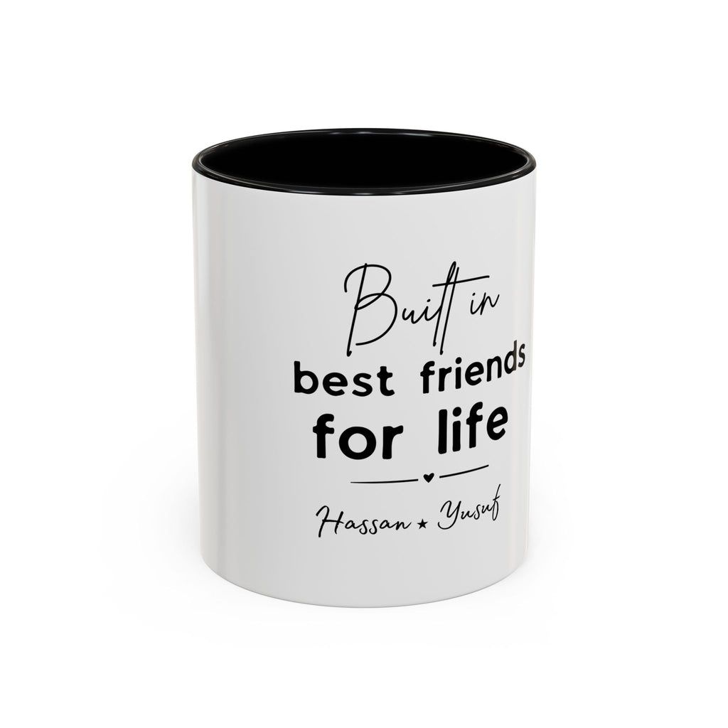 Personalised Best Friends for Life Mug | Custom Name Accent Coffee Mug