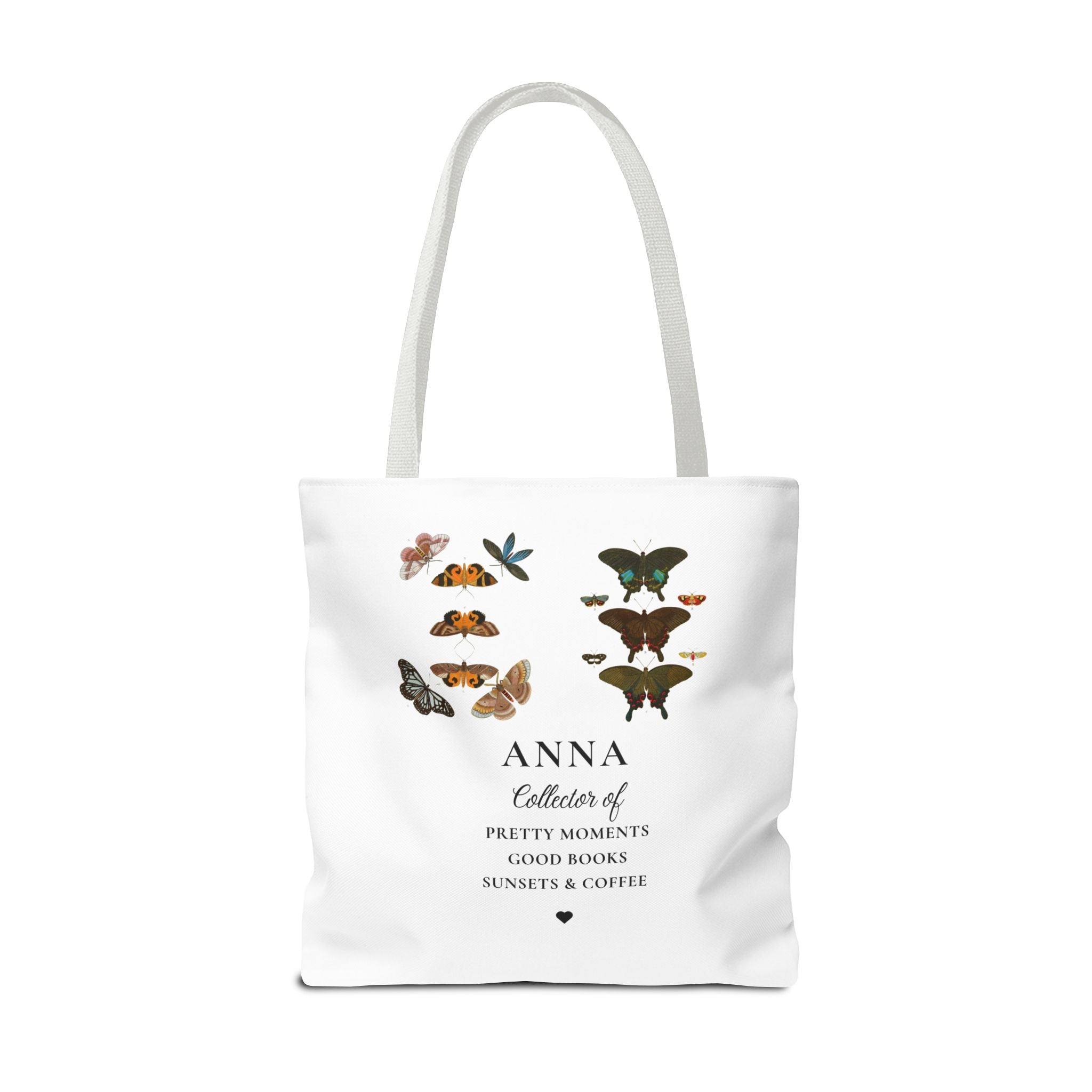 Personalised Butterfly Tote Bag — Custom Name & Collector Of Phrase Gift