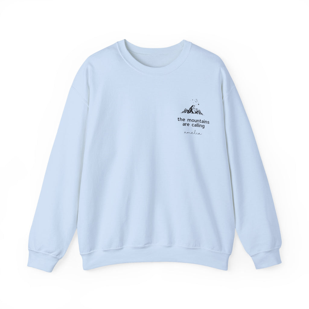 Personalised The Mountains Are Calling Sweatshirt