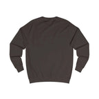 Brown crewneck sweatshirt back view with no visible graphics