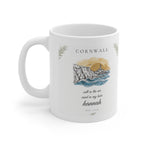 Personalised Cornwall Scenic Mug — Coastal Lighthouse Illustration - AlleyCrafters