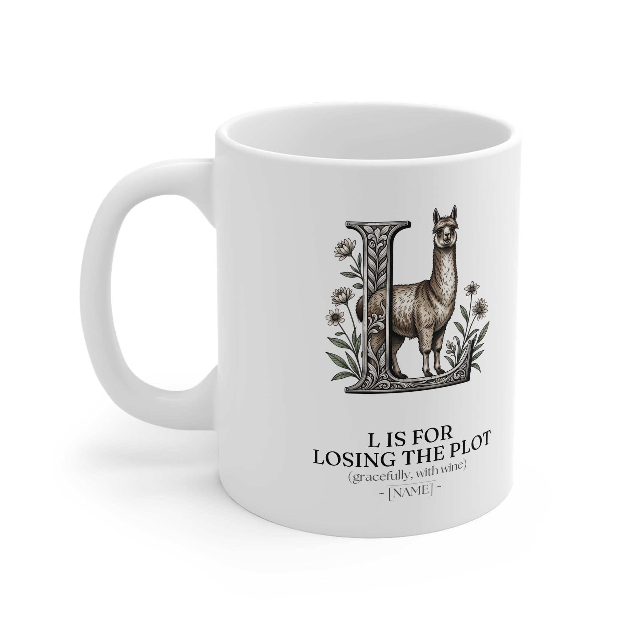 Personalised Initial Mug — Funny Alphabet Letter Gift for Her - AlleyCrafters