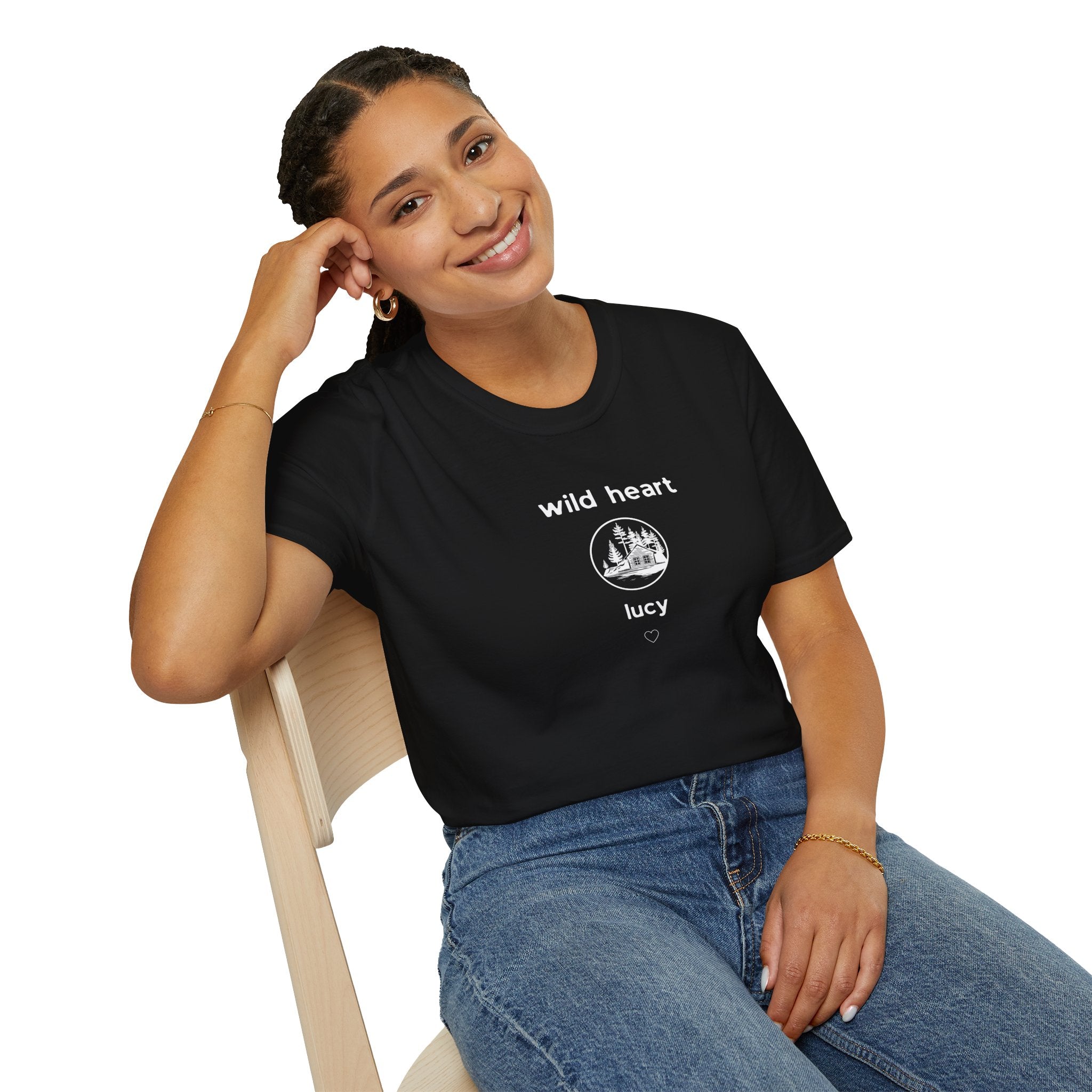 Wild Heart Mountain T-Shirt — Personalized 'lucy' Minimal Nature Tee