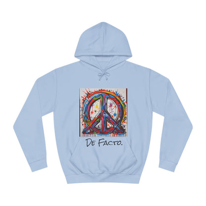 De Facto,  Hand Painted Peace Sign-  Hoodie