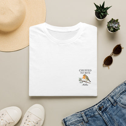 T-Shirt — "Chuffed to Bits" Wren Pocket Tee (Personalise with Name)