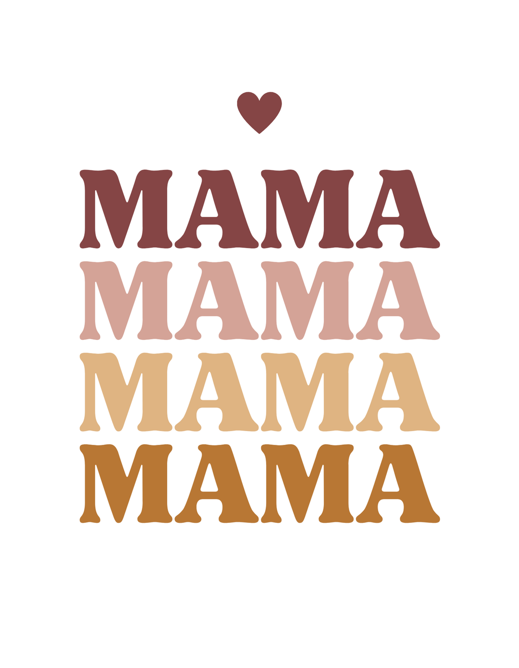 MAMA stacked text graphic with heart above