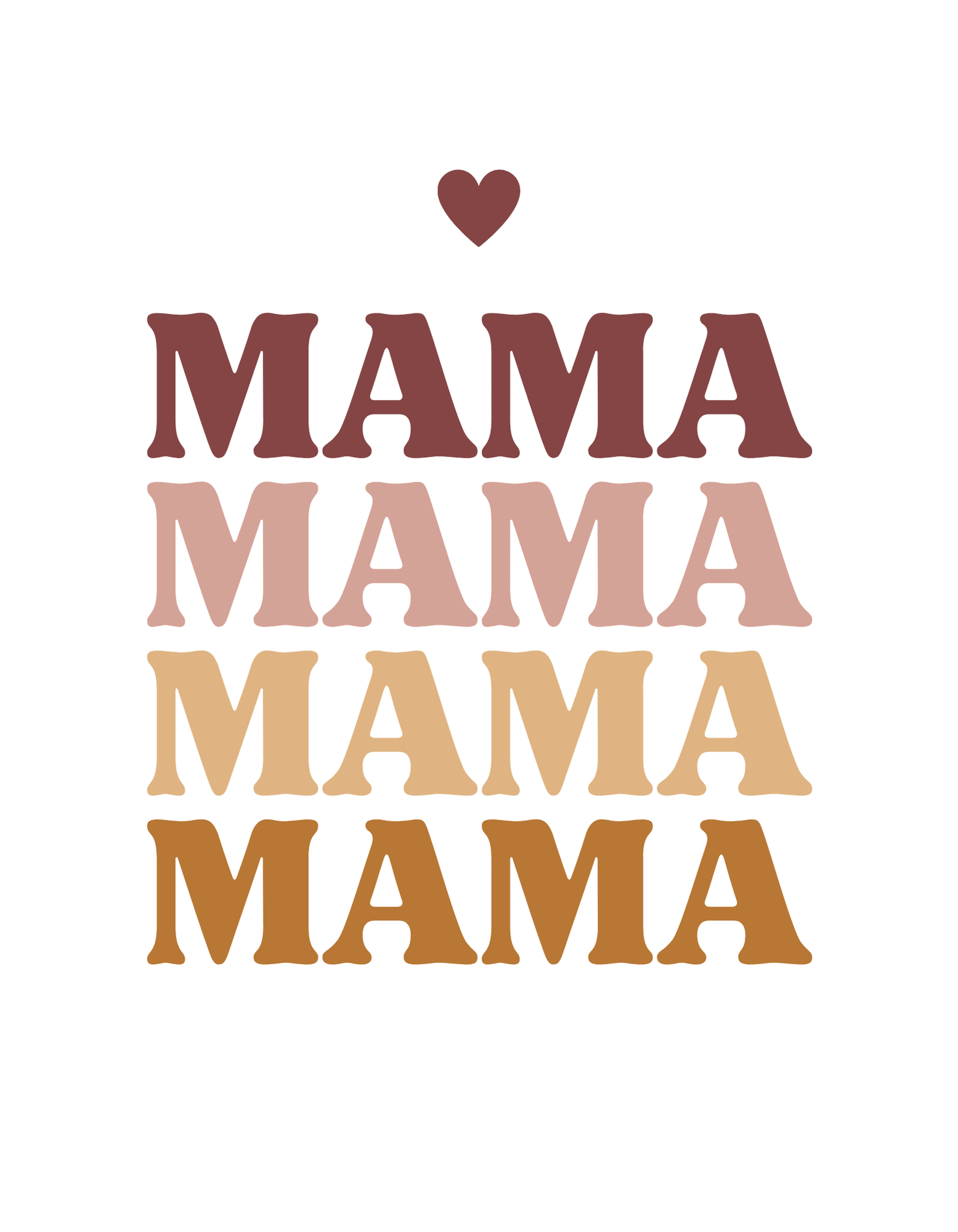 MAMA stacked text graphic with heart above