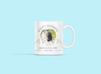 White wedding mug with couple portrait, Happy Wedding, Grayson & Amy, 21.08.2019