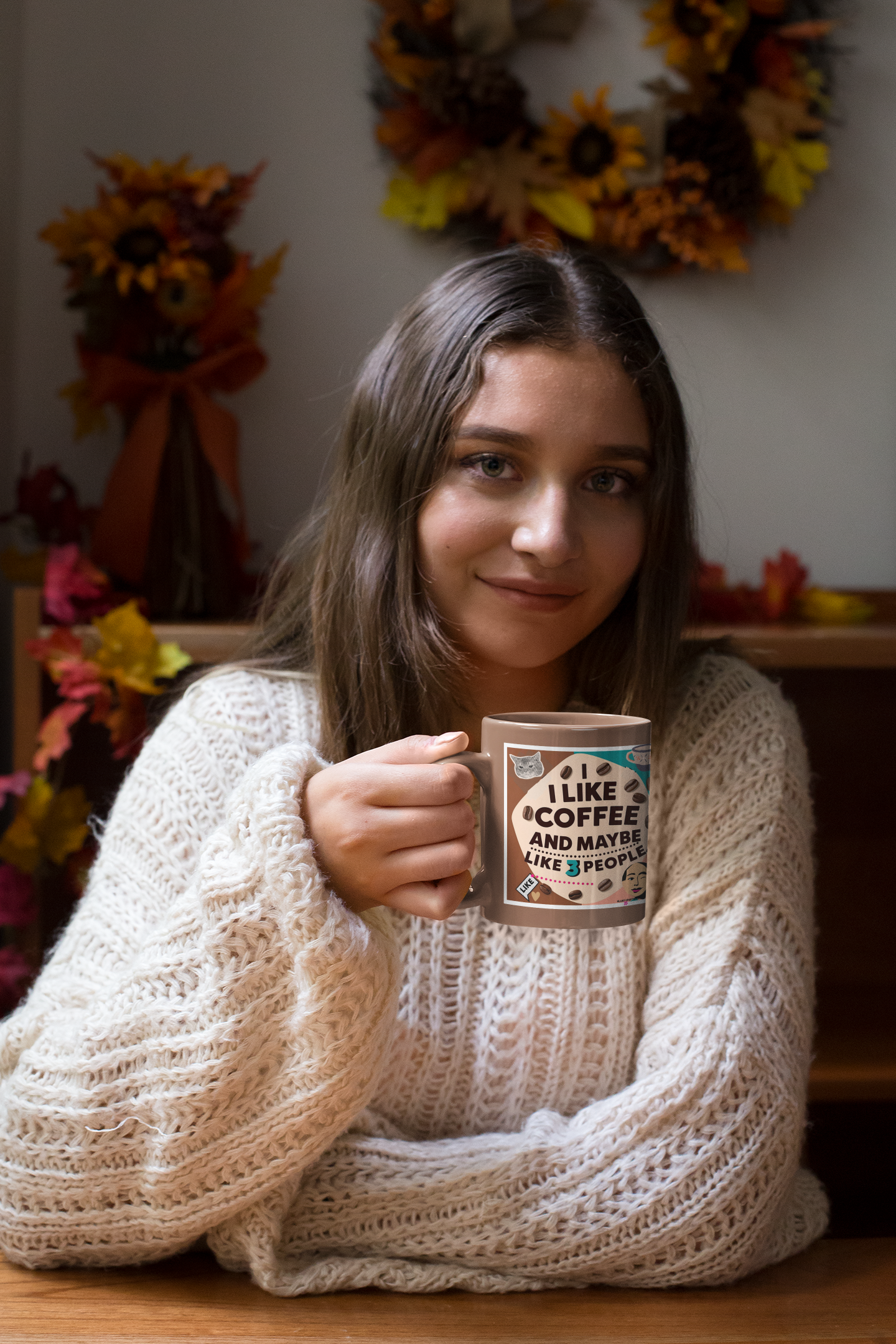 Humorous Coffee Mug - I Like Coffee and Maybe 3 People