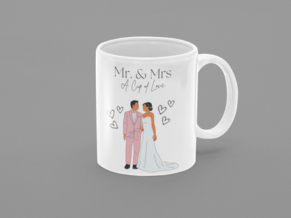 Mug - Mr & Mrs Wedding Mug, Ceramic Coffee Cups