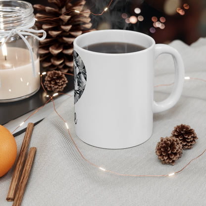 Personalized Silver Sparkle Love Heart Mug