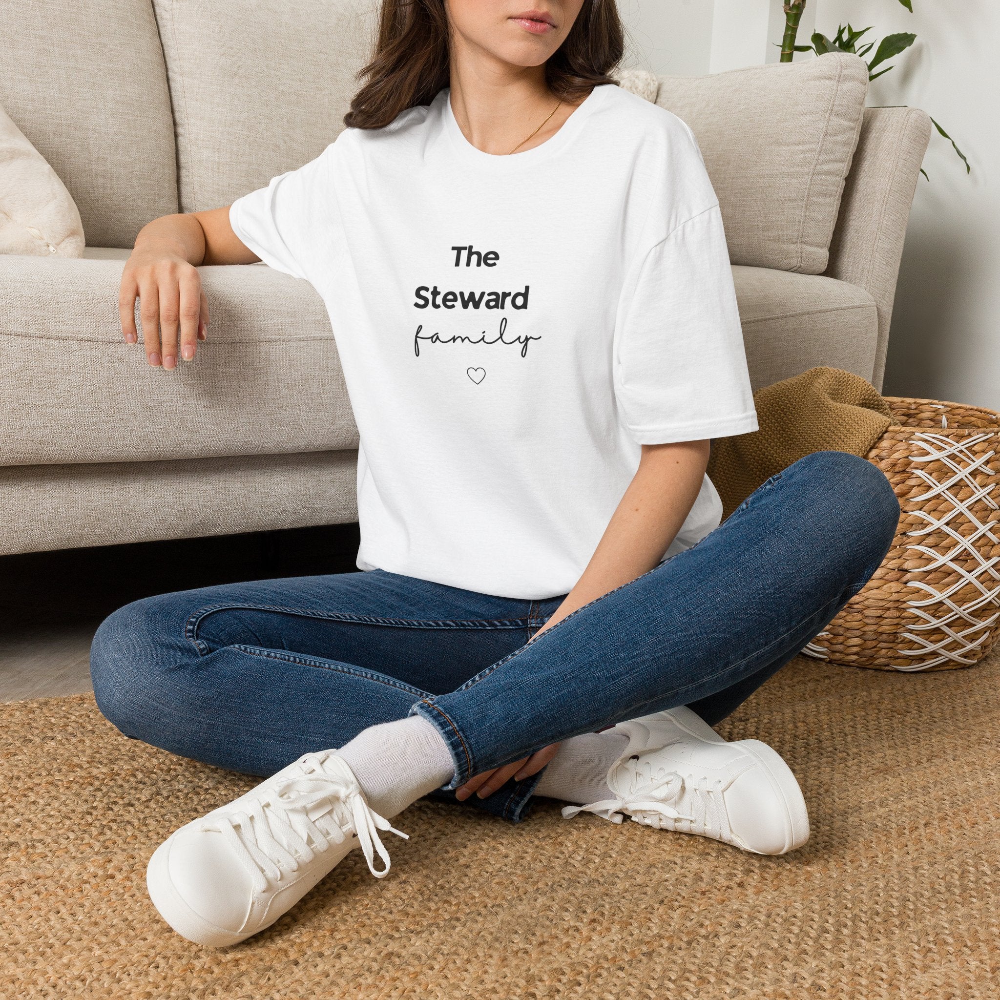 Family T-Shirt | Personalised Script Tee | Custom Last Name Gift