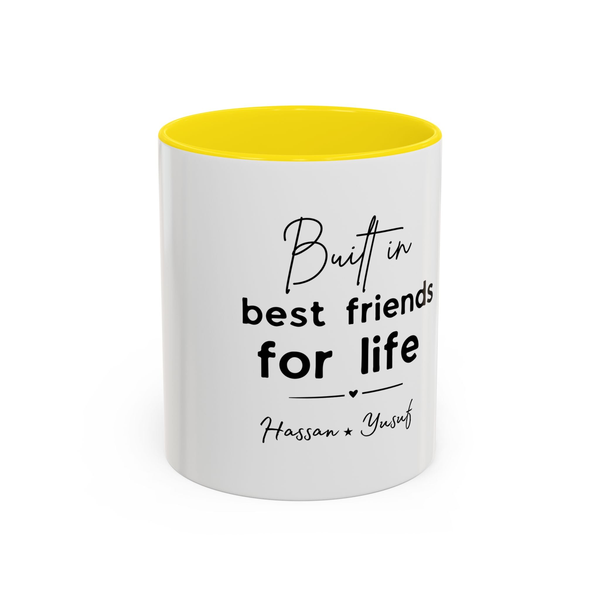 Personalised Best Friends for Life Mug | Custom Name Accent Coffee Mug