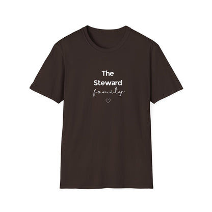 Family T-Shirt | Personalised Script Tee | Custom Last Name Gift