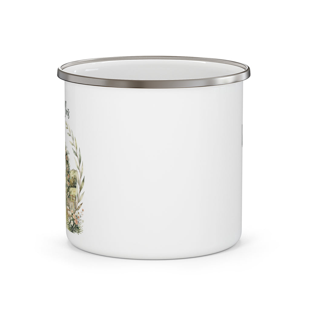 Personalised Enamel Wedding Mug — Where We Said Yes | Camping Keepsake Gift