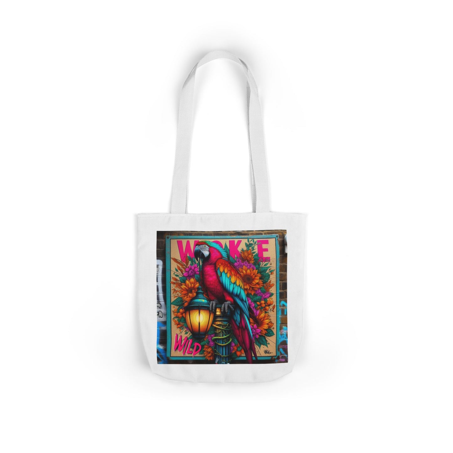 Canvas Tote Bag, Colourful Parrot
