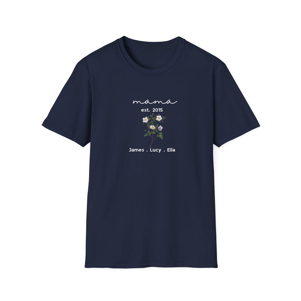 Mama Est. 2015 Floral T-Shirt | Personalised Mother's Day Gift