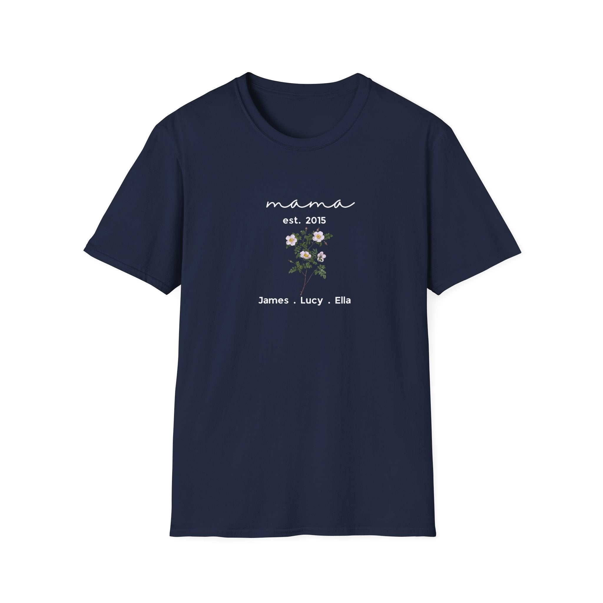 Mama Est. 2015 Floral T-Shirt | Personalised Mother's Day Gift