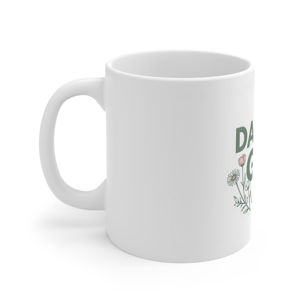 Personalised Daddy's Girl Mug — Floral Name Coffee Cup Gift for Dad