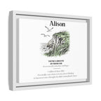 Personalised Coastal Name Art Framed Canvas Print with Quote - AlleyCrafters