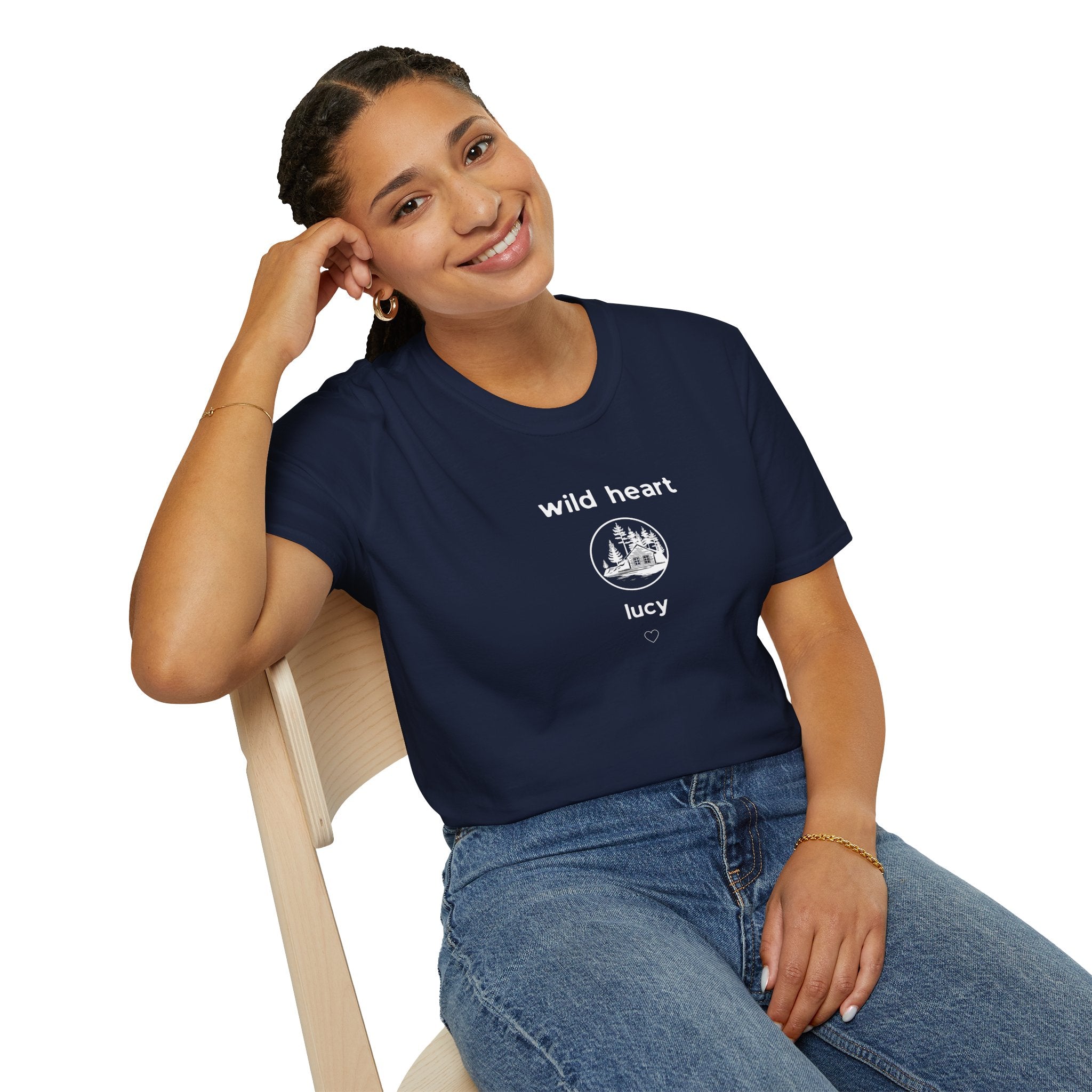 Wild Heart Mountain T-Shirt — Personalized 'lucy' Minimal Nature Tee