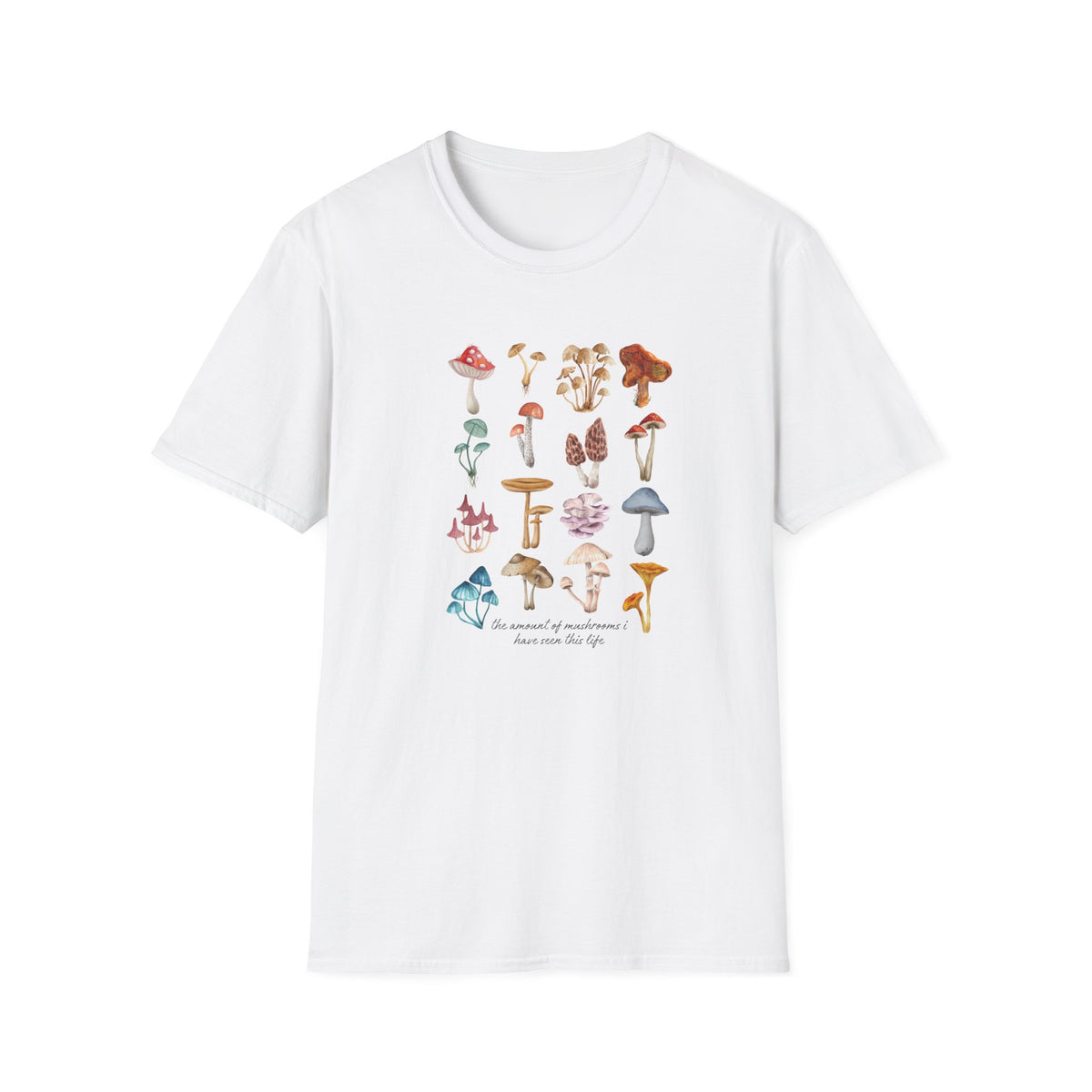Mushroom T-Shirt – Vintage Botanical Fungi Print - #AlleyCrafters