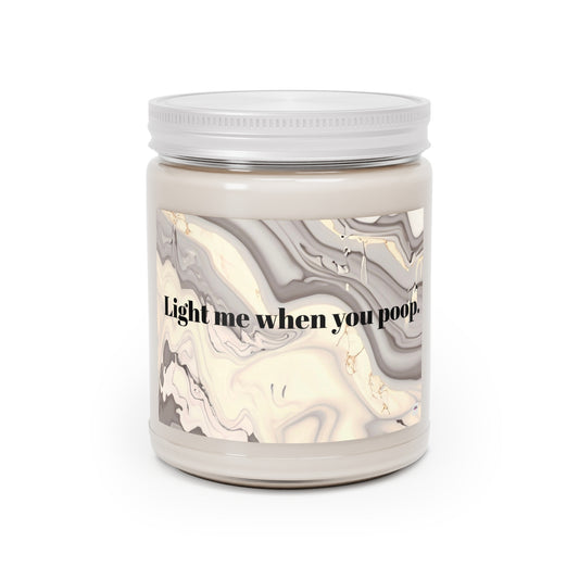 Light me when you poop candle. Scented, 9oz
