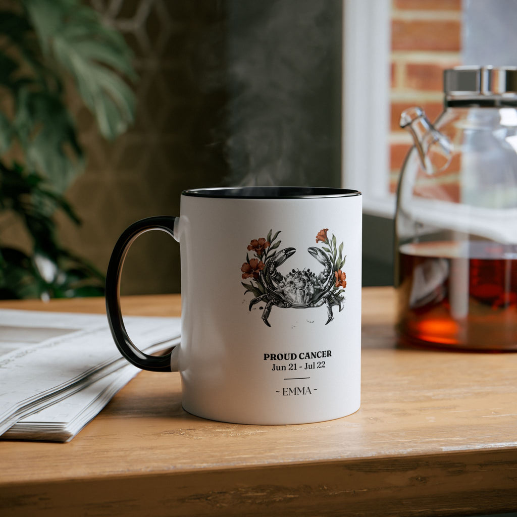 Personalised Zodiac Mug | Star Sign Birthday Gift | Custom Name & Birth Month - AlleyCrafters