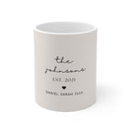Personalised Family Name Mug | Custom Names & Est. Year | Gift for Couples