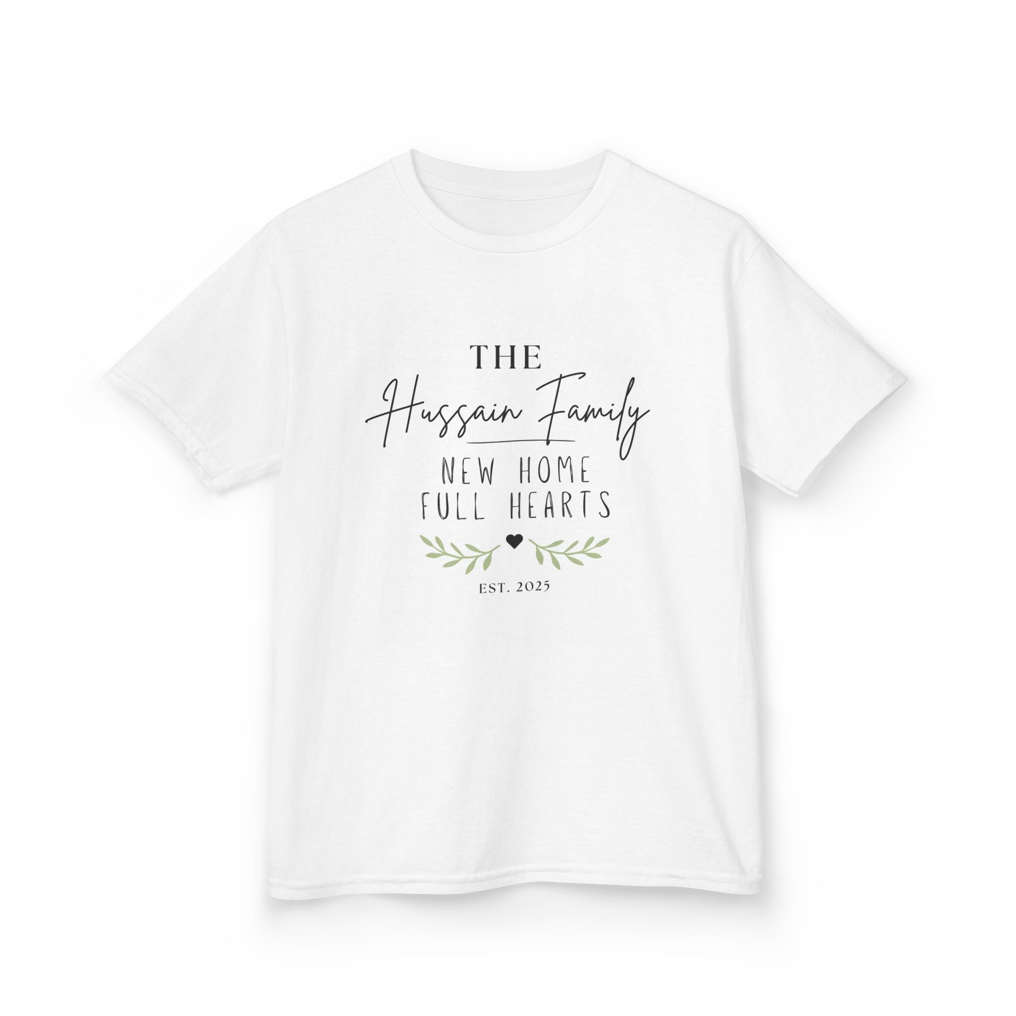 Kids' Personalised 'The [Name] Family' New Home Tee | Housewarming Gift