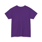 Unisex heavy cotton tee, rich purple crew neck