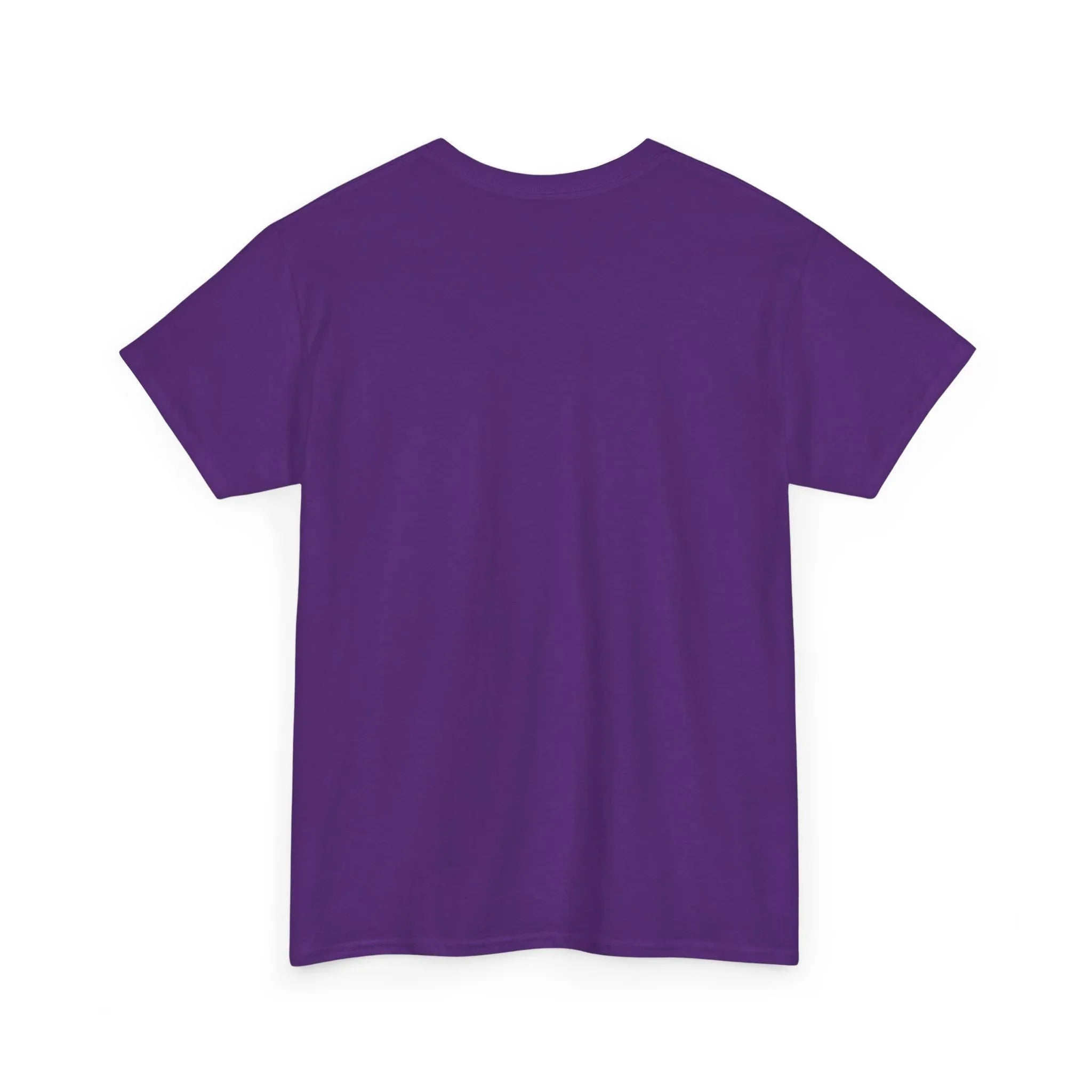 Unisex heavy cotton tee, rich purple crew neck
